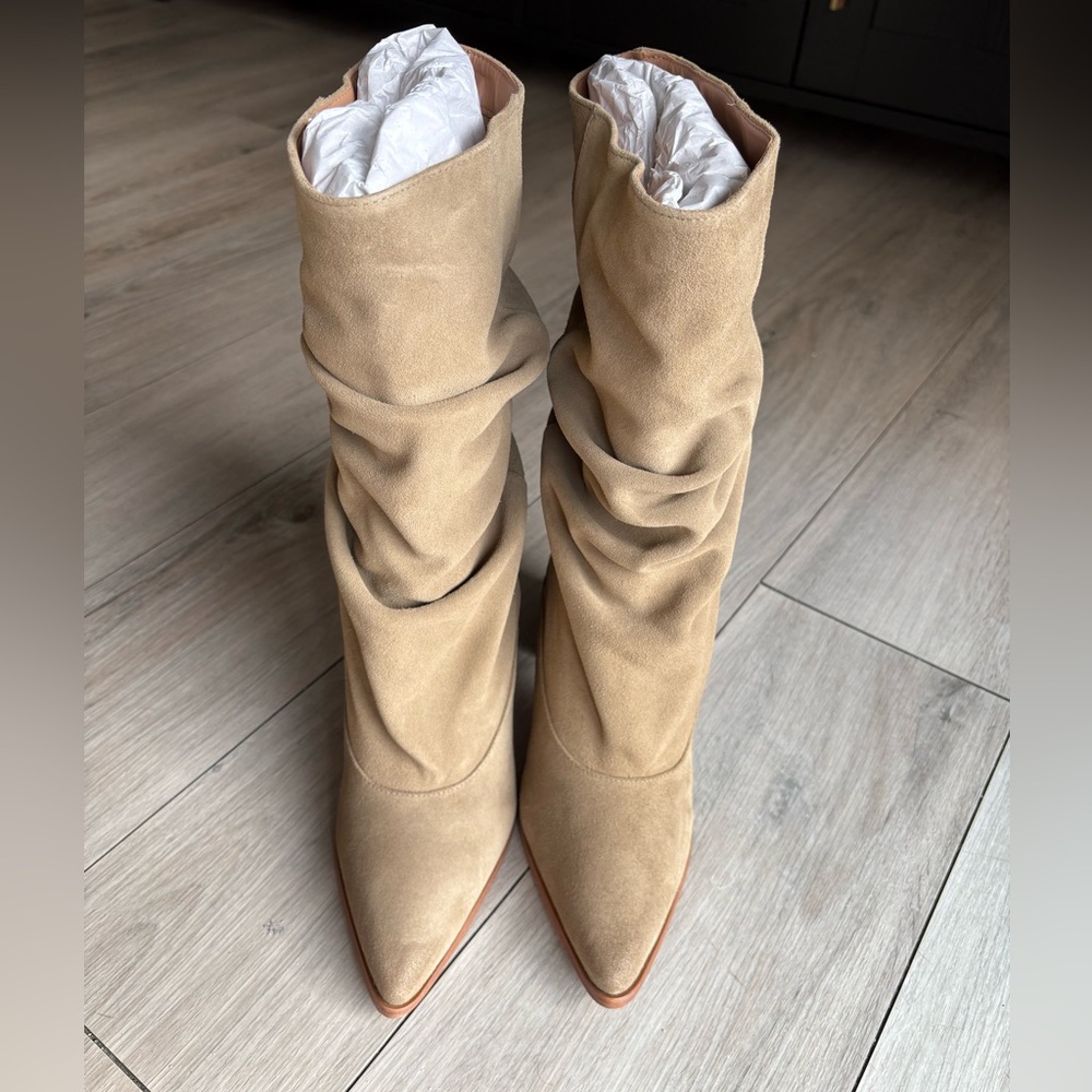 Dolce Vita Talina Boots Olive Suede - Picture 5 of 8
